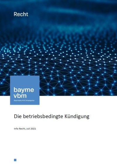 Die betriebsbedingte Kündigung Die betriebsbedingte Kündigung