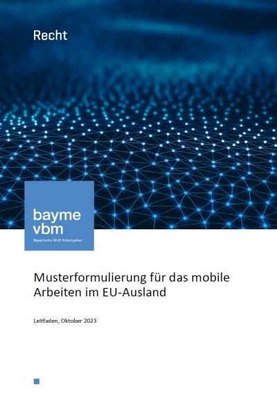 Update – Musterformulierung für das mobile Arbeiten im EU-Ausland