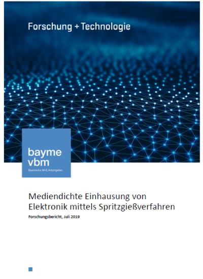 Mediendichte Einhausung von Elektronik mittels Spritzgießverfahren Mediendichte Einhausung von Elektronik mittels Spritzgießverfahren