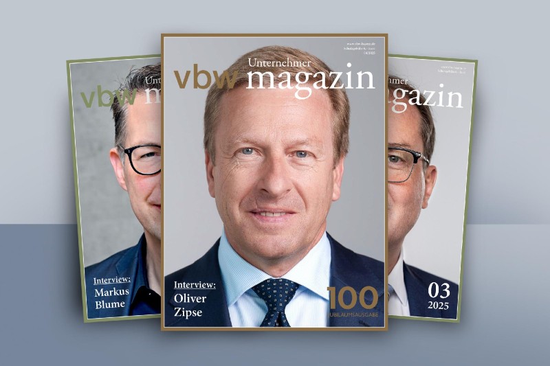 Die 100. Ausgabe des vbw Unternehmermagazins